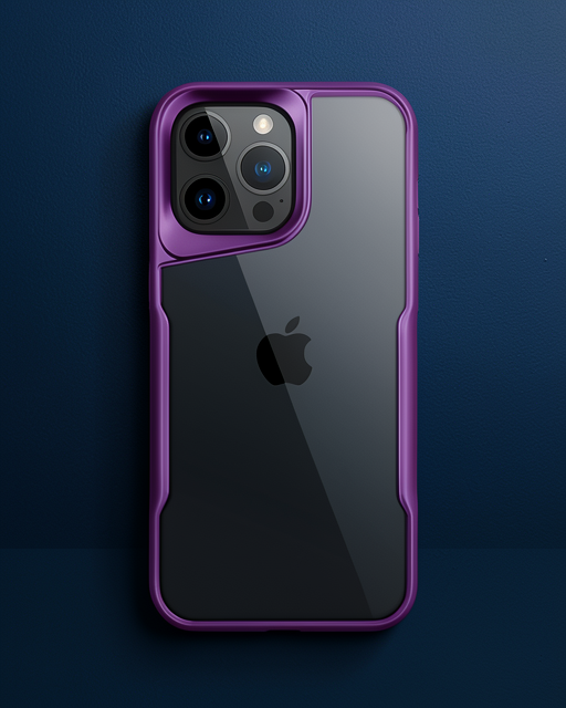 Apple İphone 15 Pro Max Kılıf Boyi Silikon Kapak - Derin Mor