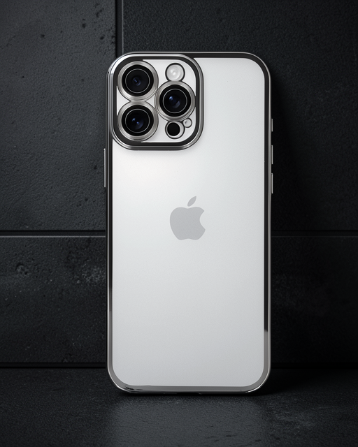 Apple İphone 16 Pro Kılıf Razer Lensli Silikon - Titanyum Gri