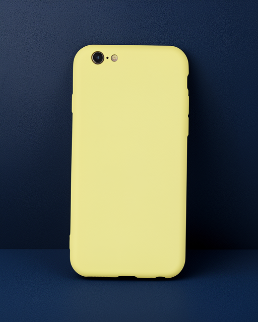 Apple İphone 6 Plus Kılıf Nano İçi Kadife Silikon - Sarı
