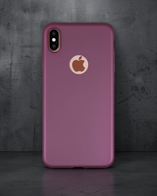 Apple İphone Xs Max Kılıf First Silikon - Mürdüm