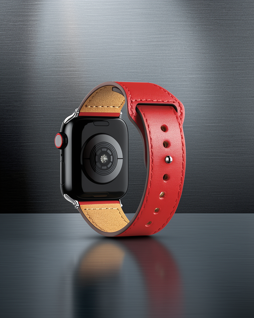 Apple Watch 38mm Kr415 Luaz Deri Kordon (saat Değildir) - Kırmızı