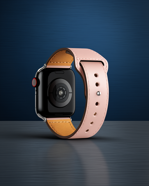Apple Watch 42mm Kr415 Luaz Deri Kordon (saat Değildir) - Pembe