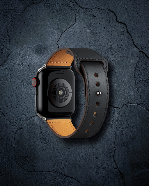 Apple Watch 42mm Kr415 Luaz Deri Kordon (saat Değildir) - Siyah