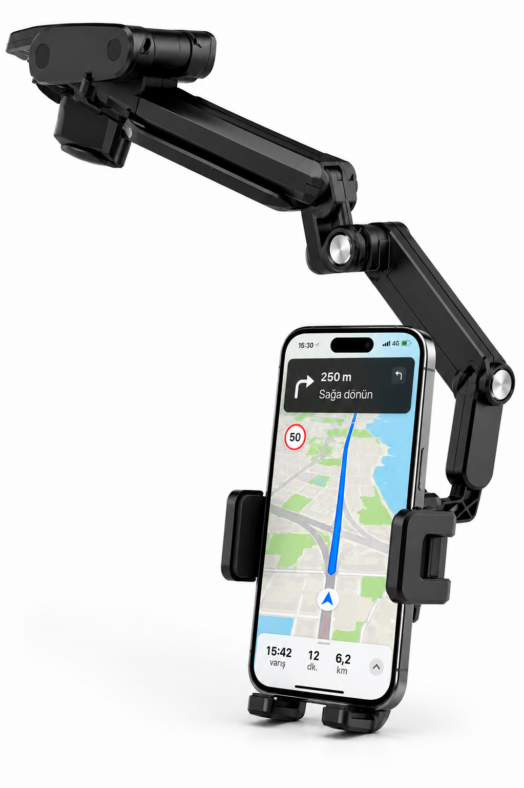 Araç Dikiz Aynası Telefon Tutucu Ayarlanabilir Katlanabilir Navigasyon Telefon Standı