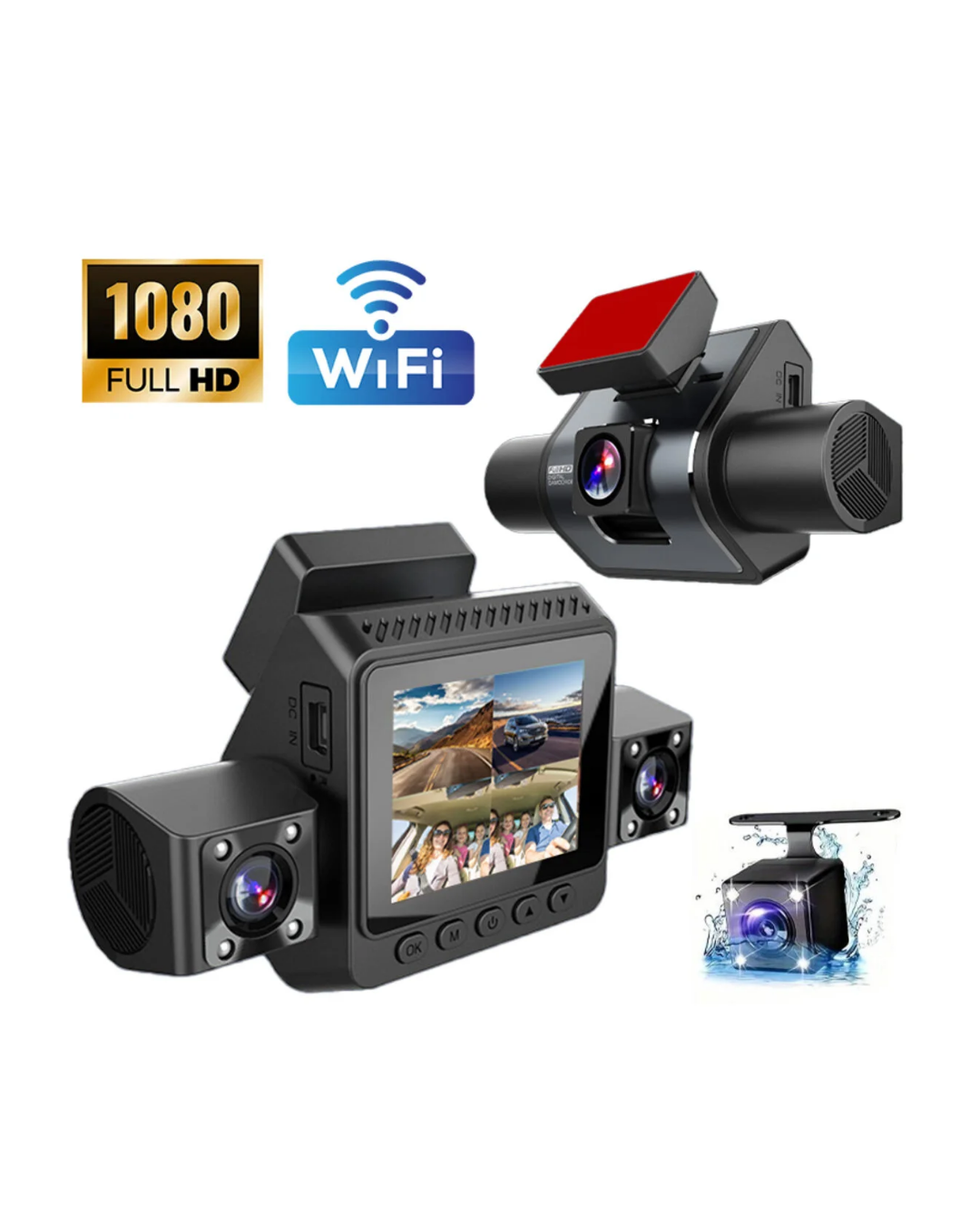 Araç İçi Güvenlik Kamerası 4 Lensli Full HD Kayıt Destekli Sistem