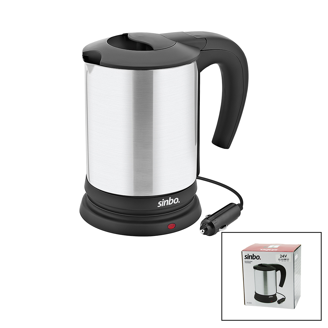 Araç İçi Kettle 24V 0.8L Paslanmaz Çelik 200W