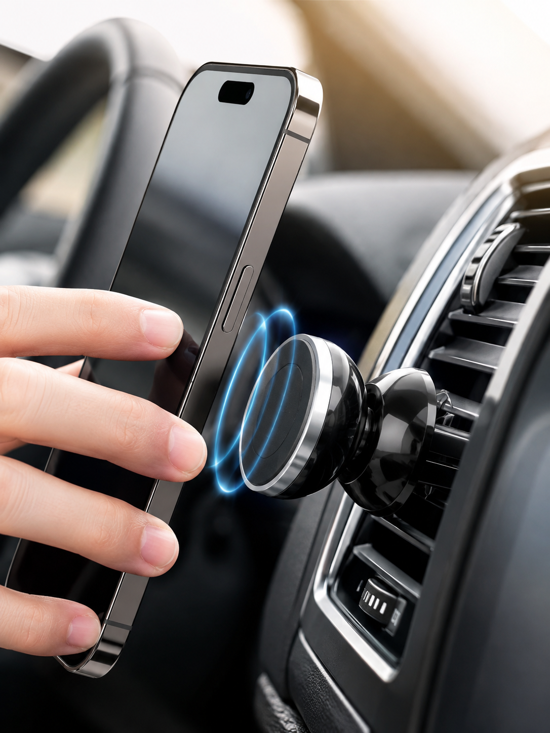 Araç İçi Manyetik Telefon Tutucu Havalandırma Izgarası Uyumlu Telefon Tutacağı