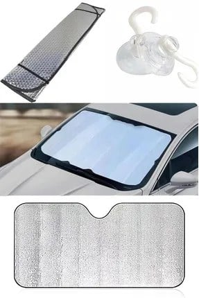 Araç Ön Cam Güneşlik UV ve Isı Koruma Katlanabilir Toyota Corolla Skoda Superb Dacia Duster Ford Focus