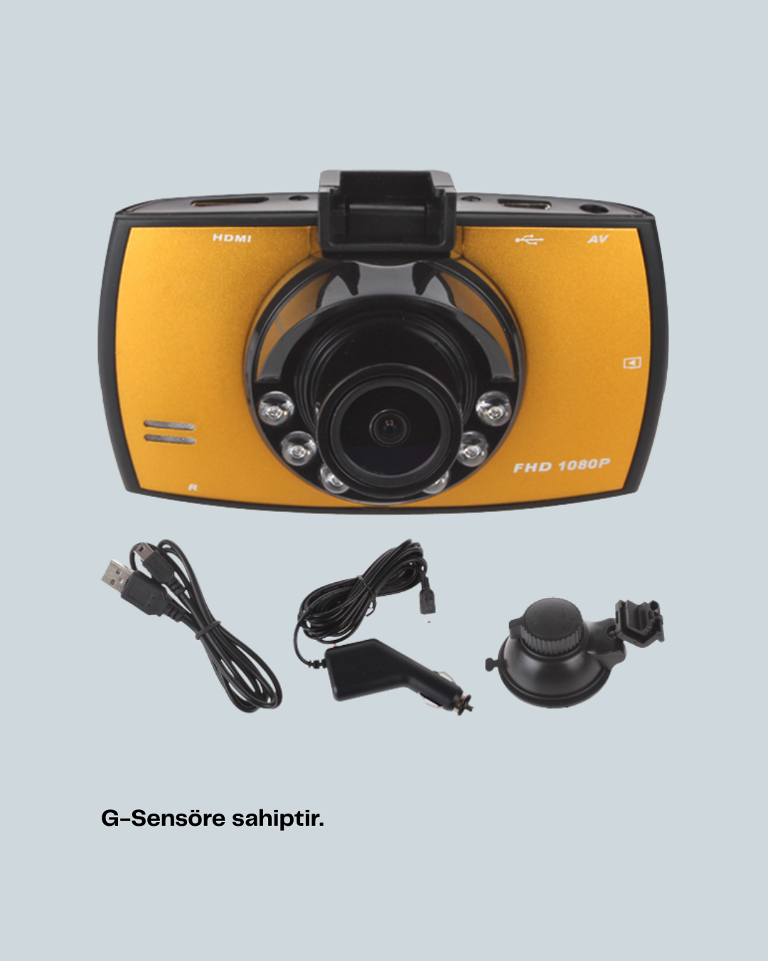 Araç Ön Kamera Full HD Kayıt ve G Sensor Özellikli