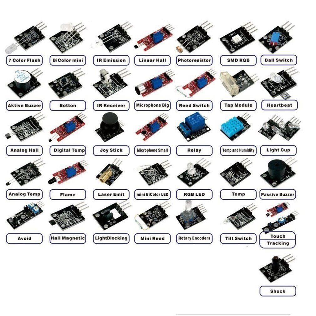 Arduino 37 Parça Sensör Seti - (Kutusuz)