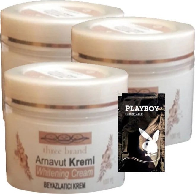 Arnavut Kremi 3X100 ml Cilt Masaj Bakım Kremi 1 Adet Jel ile