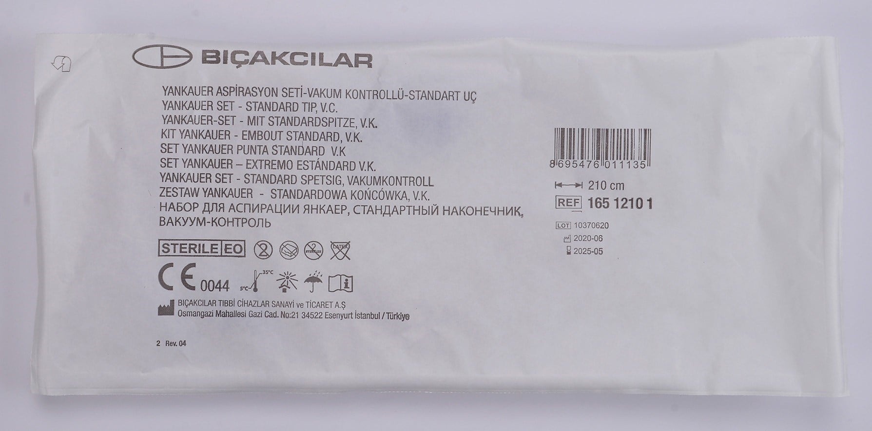 Aspirasyon Yankuer Set Vakum Kontrollü -210CM