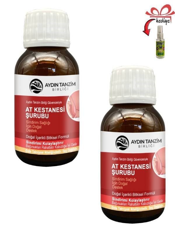 At Kestanesi Şurubu Rahat ve Hafif His İçin 50 ml x 2 ad.+Çörek Otu Yağı ile