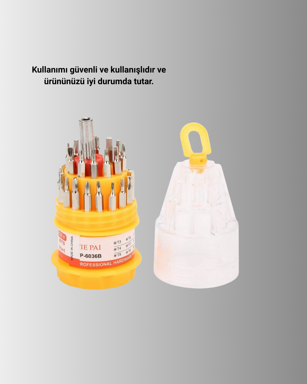 Ateşe Dayanıklı Tornavida Seti Elektronik Tamir İçin Çok Uçlu