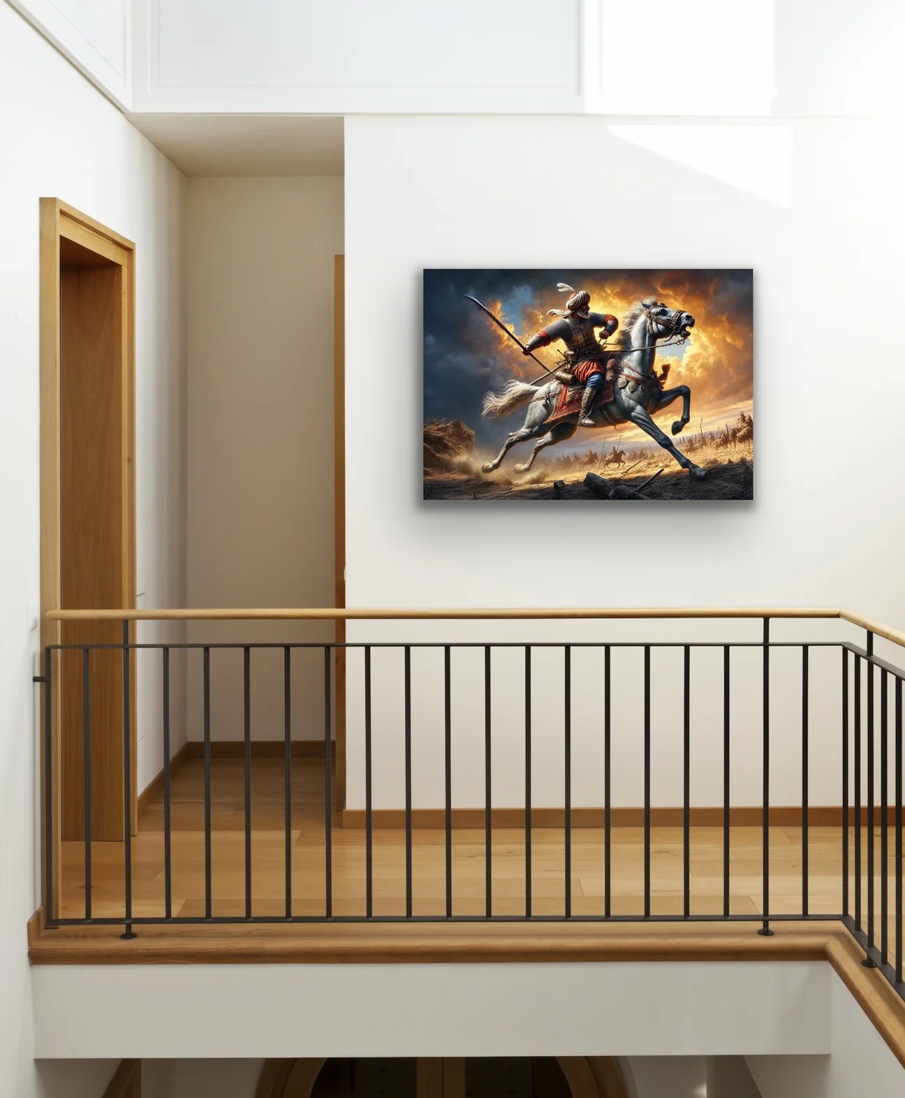 Atlı Osmanlı Askeri Kanvas Tablo 70x100cm