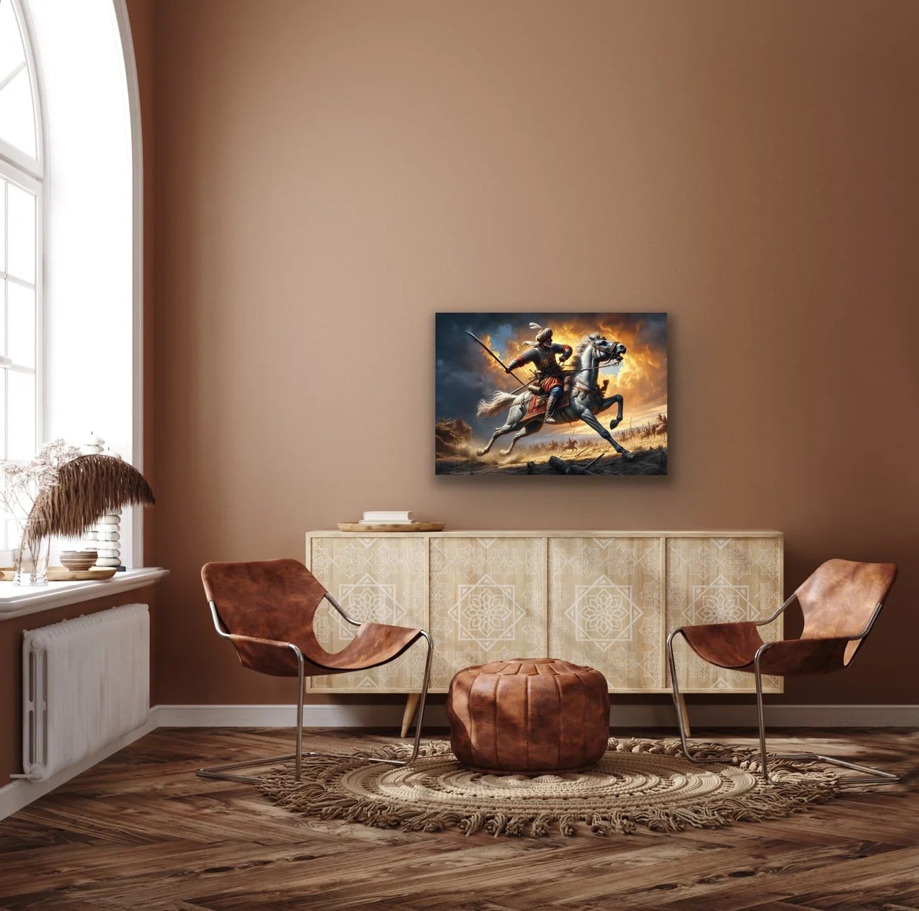 Atlı Osmanlı Askeri Kanvas Tablo 70x100cm