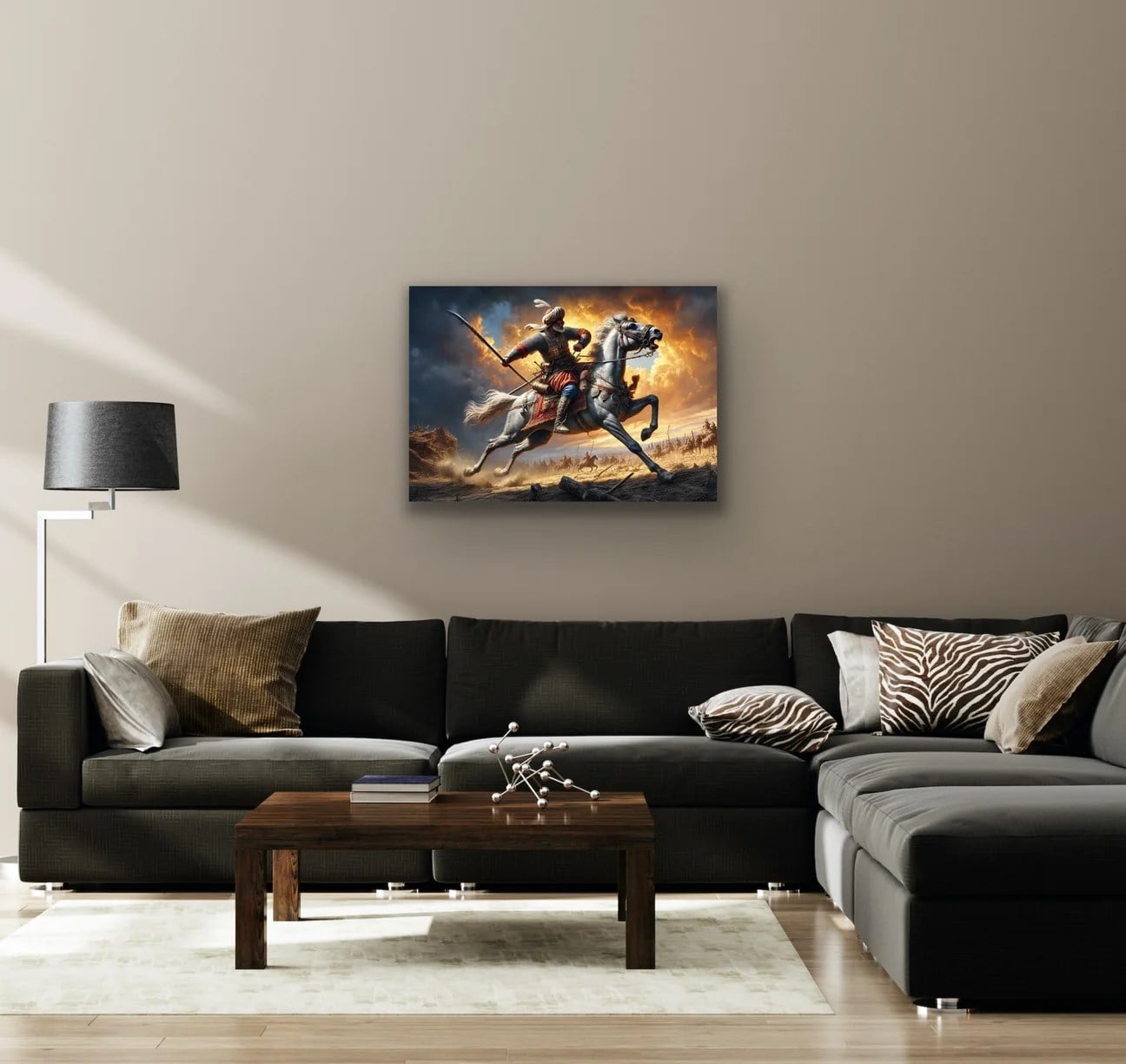 Atlı Osmanlı Askeri Kanvas Tablo 70x100cm