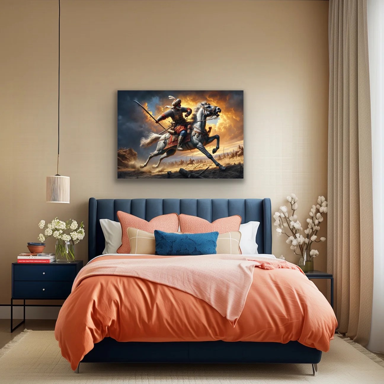 Atlı Osmanlı Askeri Kanvas Tablo 70x100cm