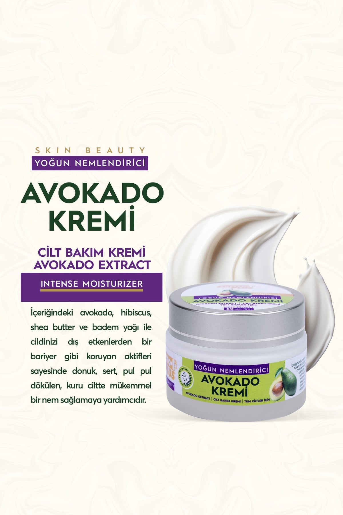 AVAKADO NEMLENDİRİCİ CİLT KREM 50 ML