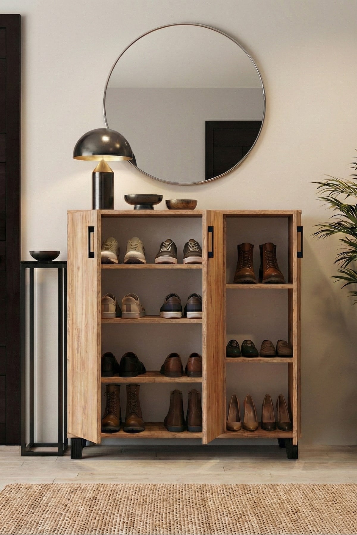 Ayakkabılık Dolabı Kahverengi 105 cm