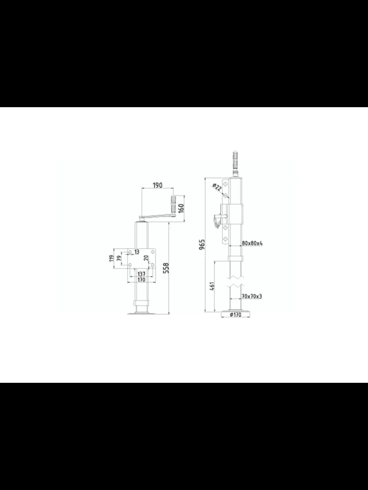 AYARLI RÖMORK KRİKOSU  80'LİK 80X80