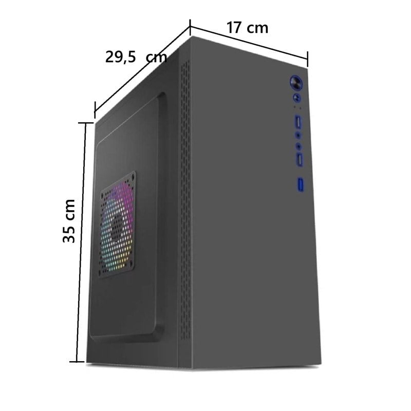 AZTB02600 TITAN 600W SİYAH USB 2.0 MİCRO ATX KASA