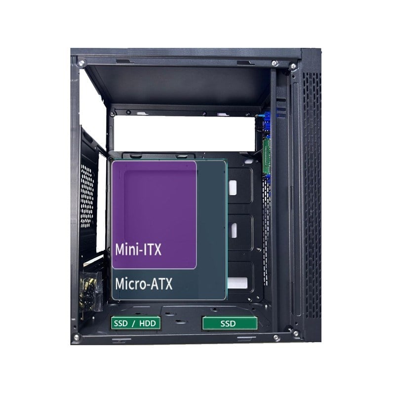 AZTB02600 TITAN 600W SİYAH USB 2.0 MİCRO ATX KASA