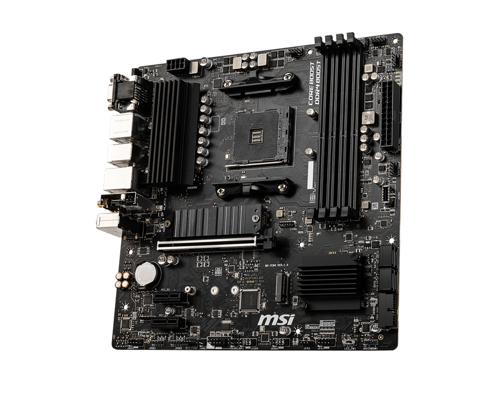 B550M PRO-VDH WIFI DDR4 4400MHZ 1XVGA 1XHDMI 1XDP 2XM.2 USB 3.2 MATX AM4 ( 5000/4000G/3000 SERİLERİ İLE UYUMLU)