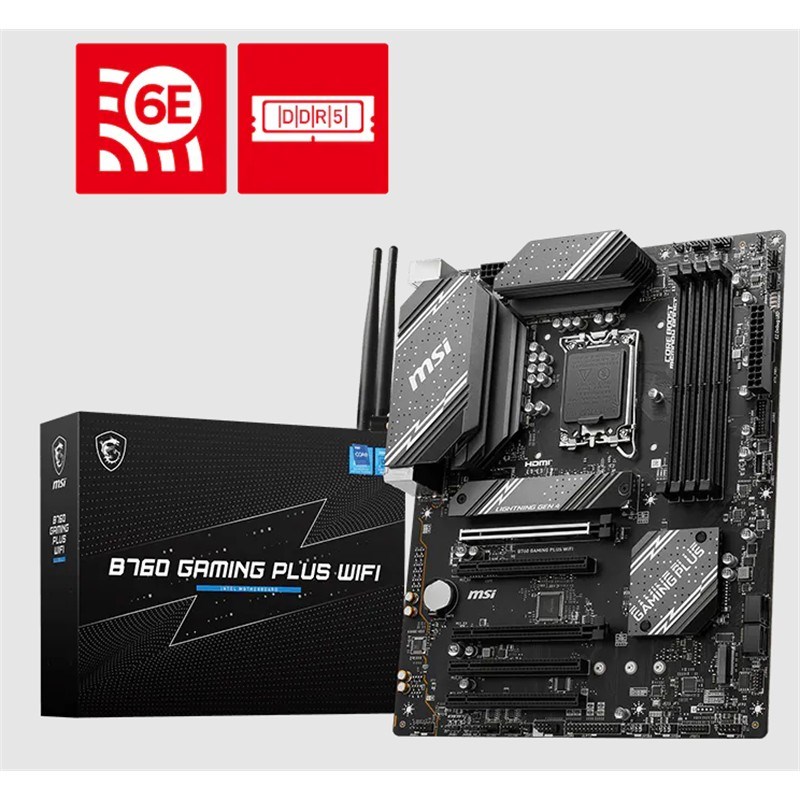 B760 GAMING PLUS WIFI DDR4 6800MHZ 1XHDMI 1XDP 2XM.2 USB ATX 1700P (12./ 13. VE 14. NESİL İŞLEMCİ İLE UYUMLU)
