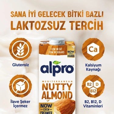 Badem Sütü 2x1 L Vegan Laktozsuz Bitkisel Alternatif