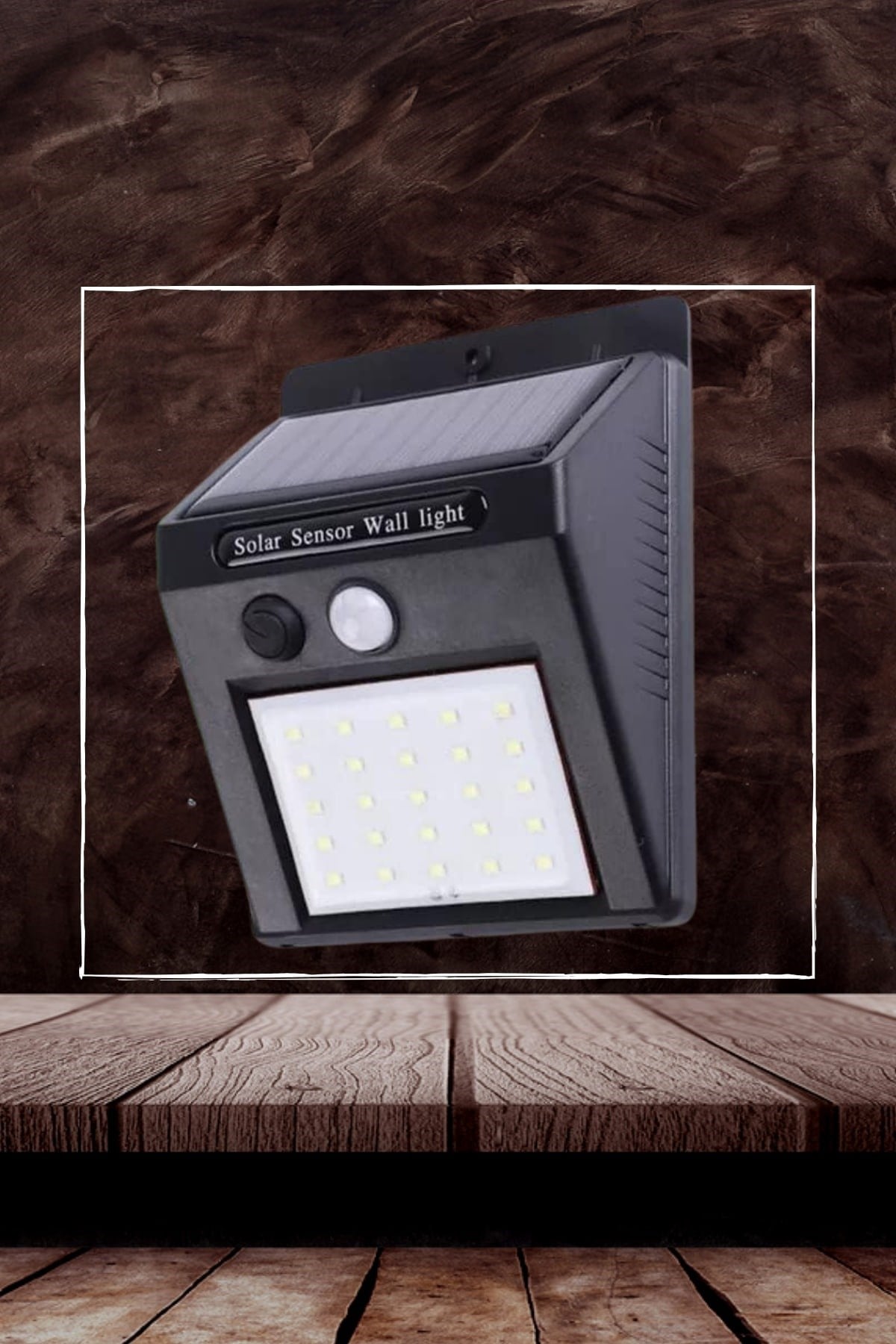 Bahçe Aydınlatma Sensörlü Güneş Enerjili Duvar Lambası 40 Led Işık