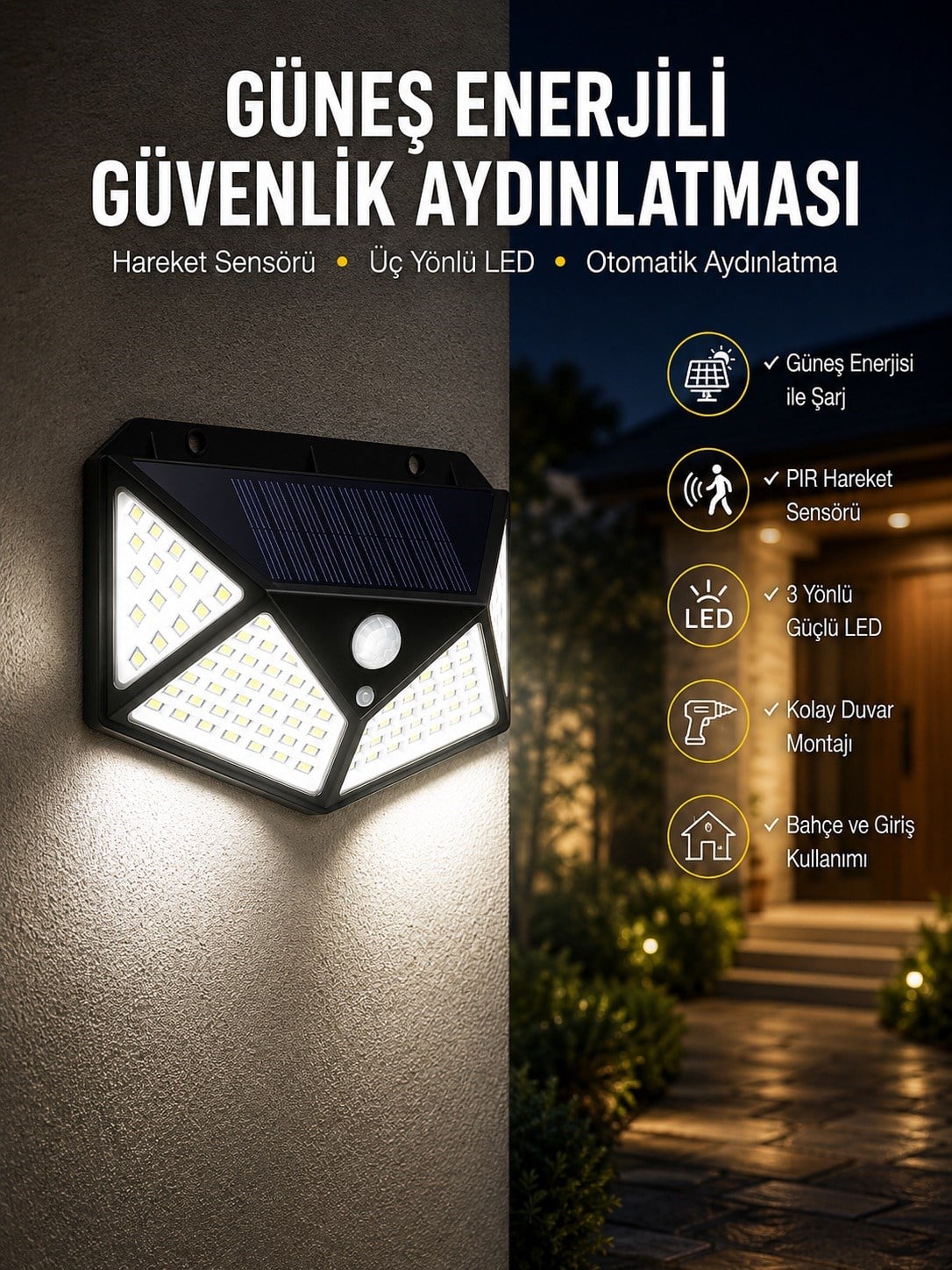 Bahçe Balkon ve Teras Aydınlatma Led Işık