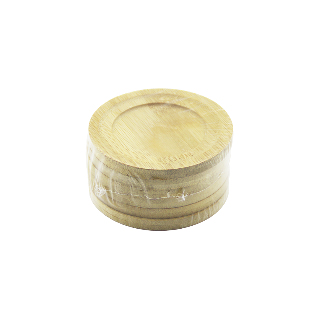 Bambu Ahşap Çay Tabağı 6lı - 9.7 cm