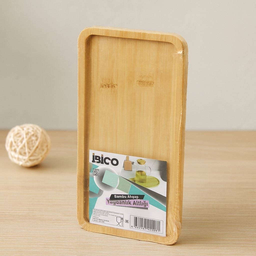 Bambu Ahşap Dikdörtgen Mini Tepsi 12 x 23.4 x 0.8 cm