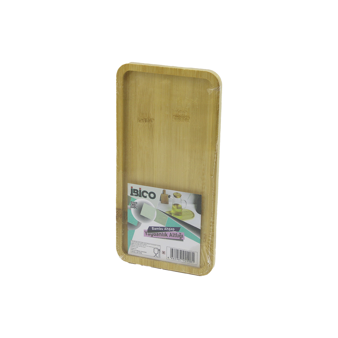 Bambu Ahşap Dikdörtgen Mini Tepsi 12 x 23.4 x 0.8 cm