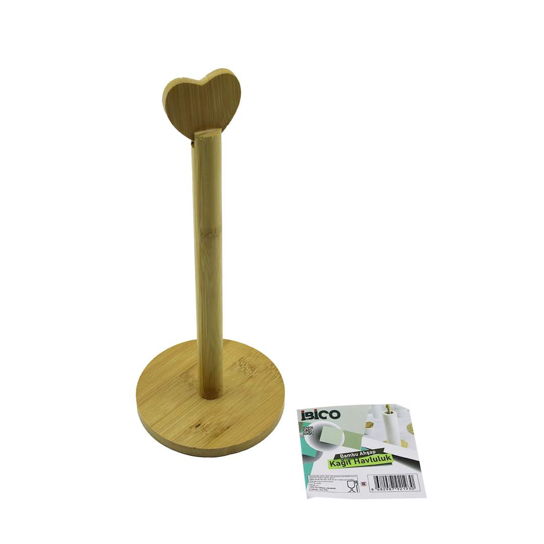 Bambu Kağıt Havluluk Yuvarlak Taban 12 cm Kalp Sap 28.5 cm