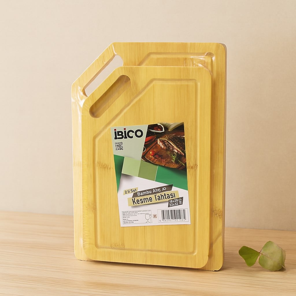 Bambu Kesme Tahtası 2li Set (18x28 & 22x32 cm)