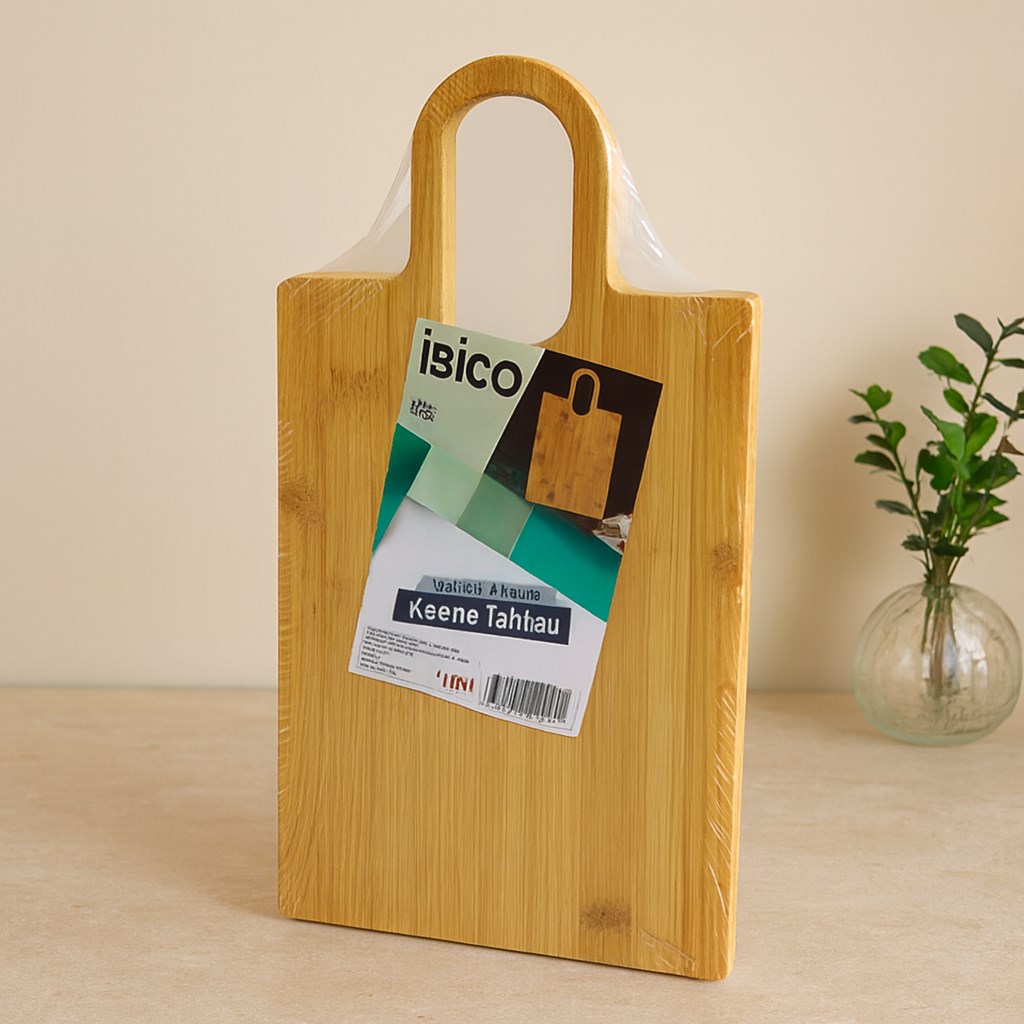 Bambu Kesme Tahtası Oval Kulplu 20x37 cm
