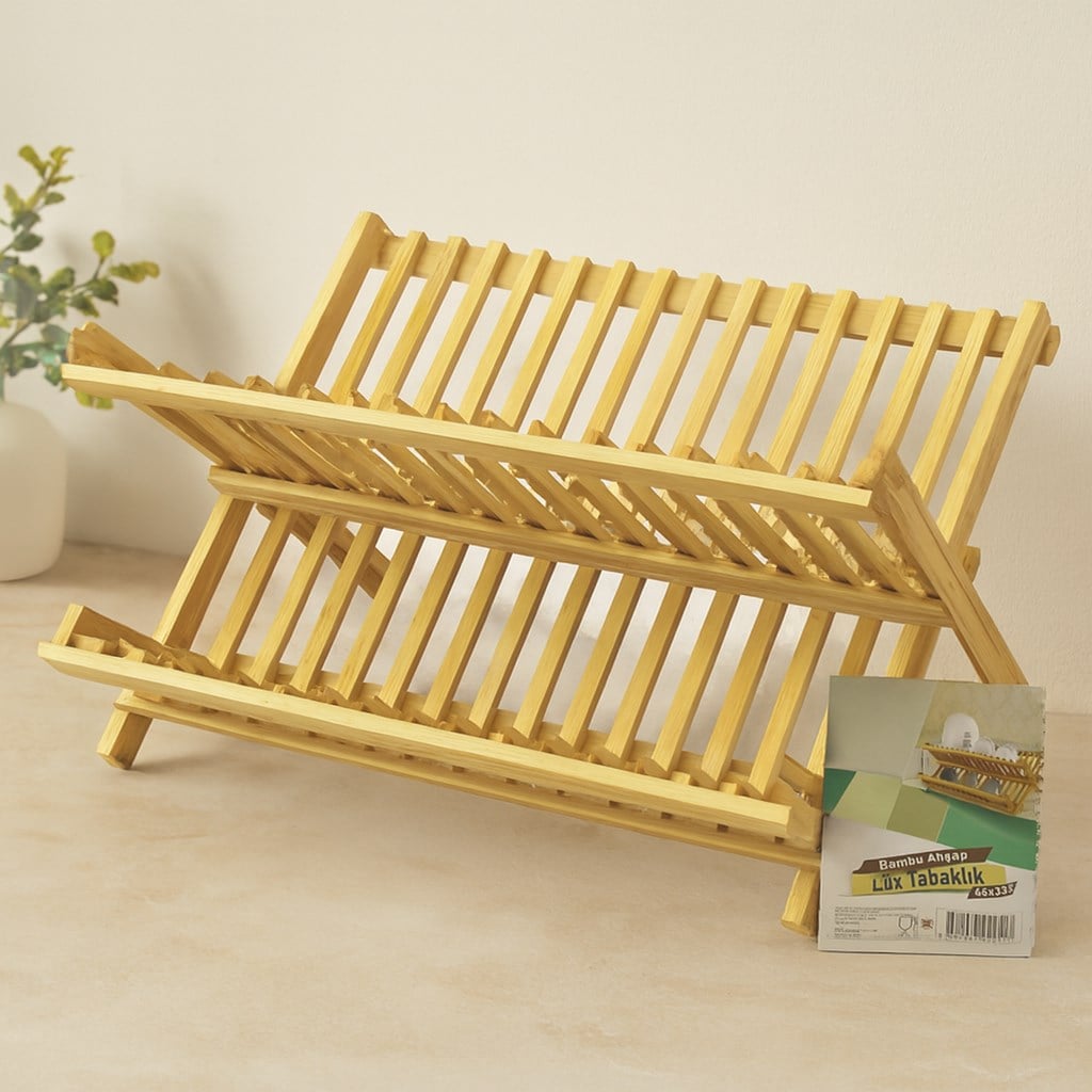 Bambu Tezgah Üstü Bulaşıklık ve Tabaklık 46x33 cm