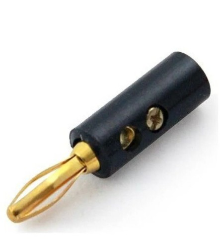 Banana Plug Konnektör - 4mm Siyah Born Klemens