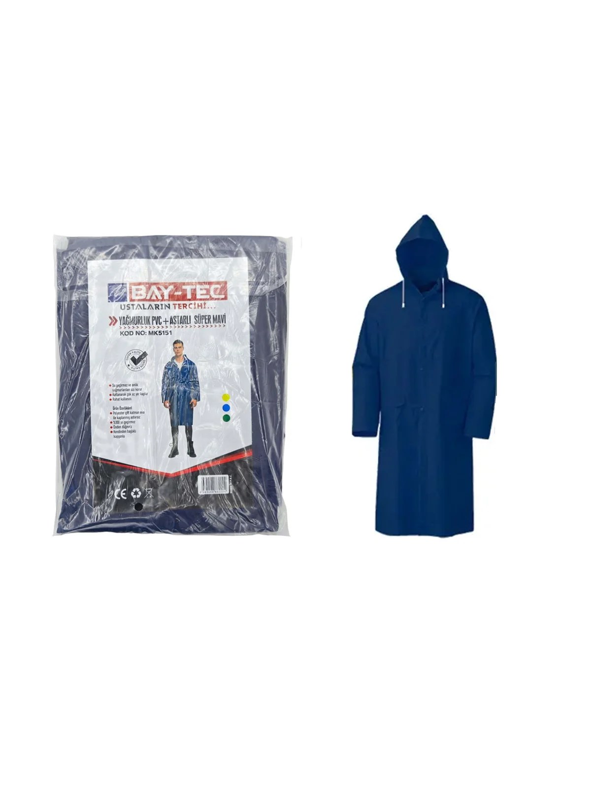 BAY-TEC MK5151 Süper Yağmurluk Astarlı Mavi 850gr