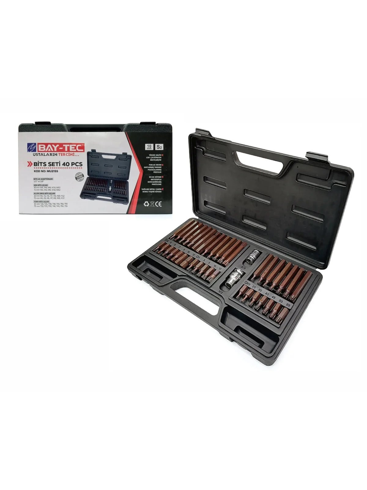 BAY-TEC MU2155 Otomotiv Bits Seti 40 Parça