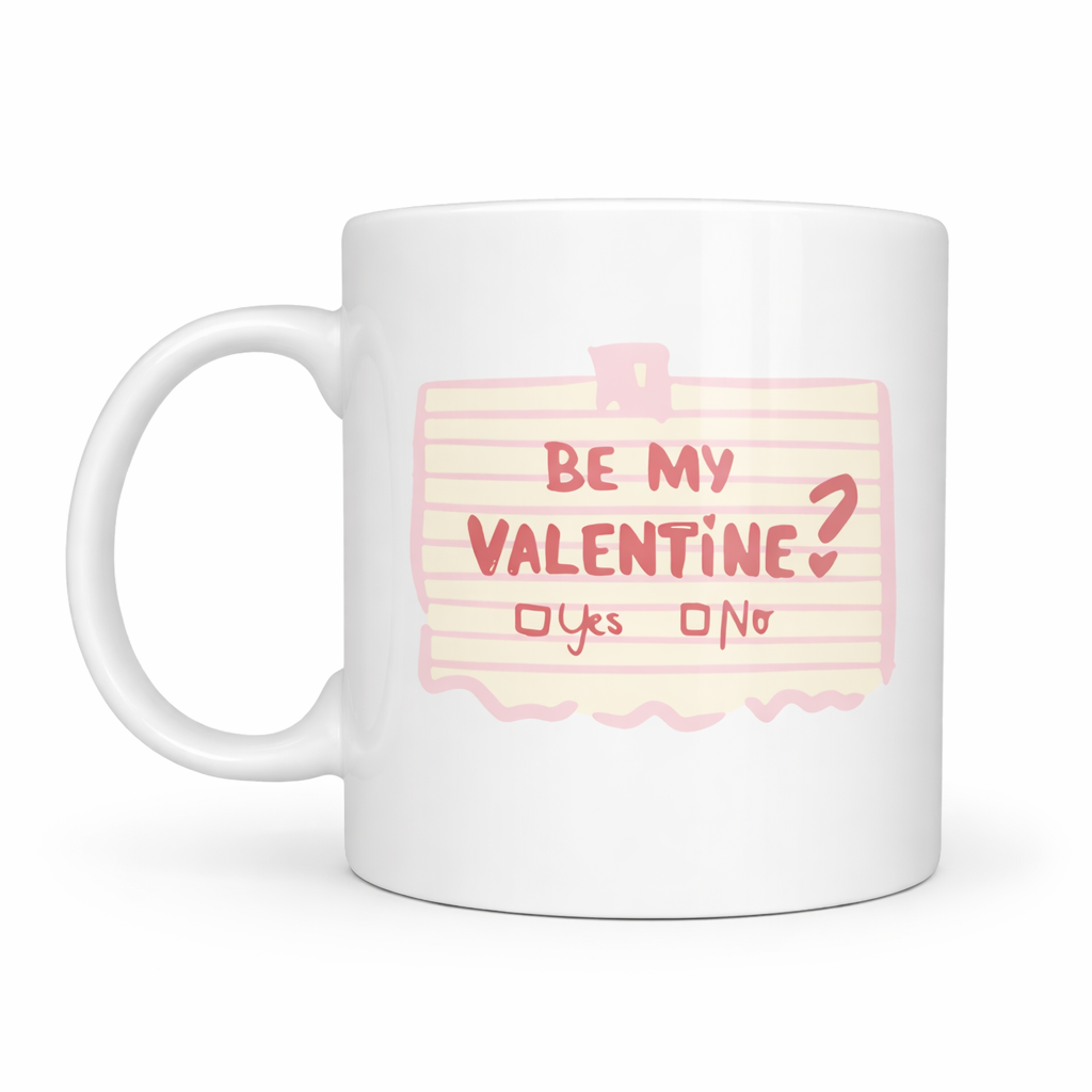 Be My Valentine Porselen Kupa – Model 8 Sevgiliye Özel Romantik Tasarım