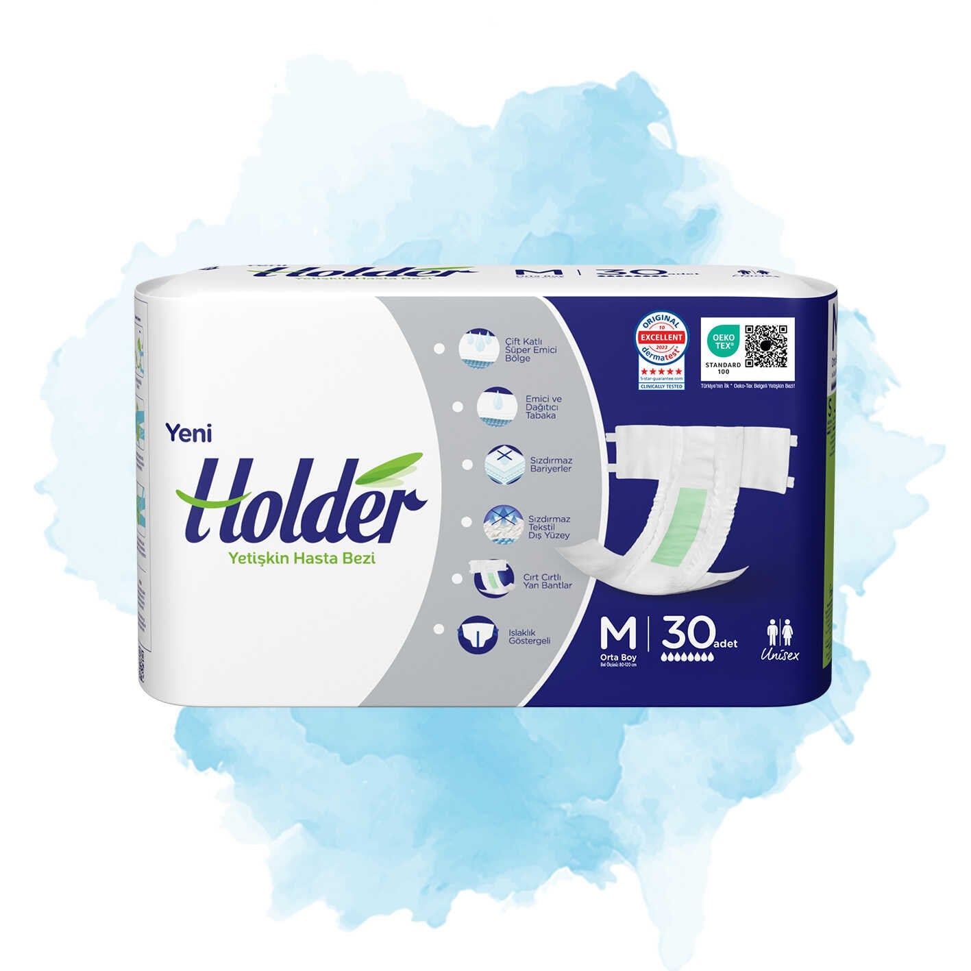 Belbantlı Yetişkin Hasta Bezi - M - 120 Adet, 4 Paket