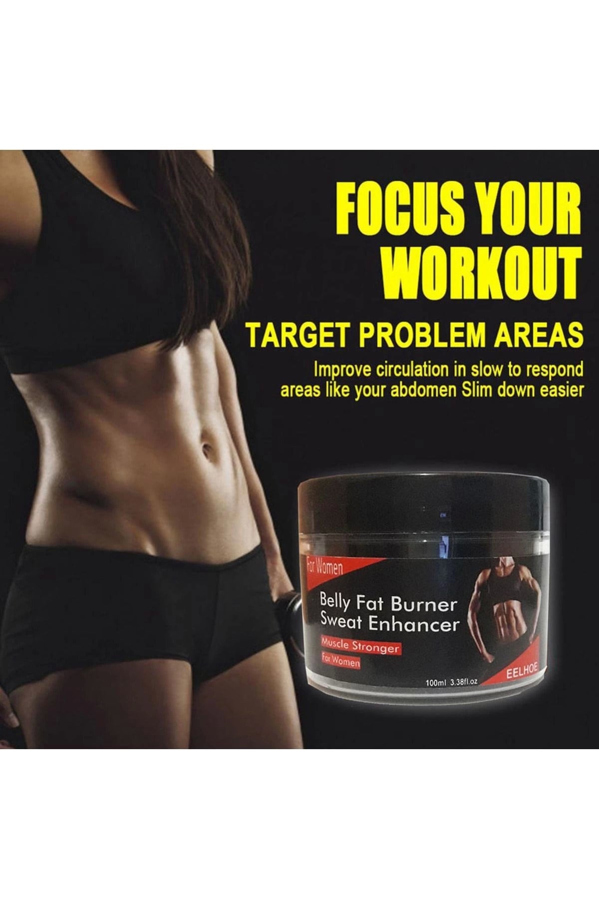 Belly Fat Burner For Women Kadın Hızlı Yağ Giderici Krem 100 ml X 3 ADET
