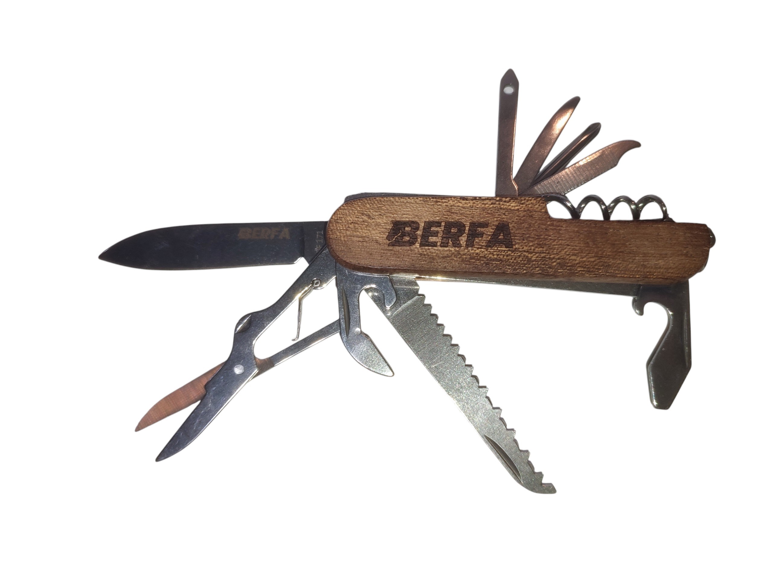 Berfa BF171 Paslanmaz Ahşap Kabze İsveç Cep Çakısı