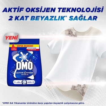 Beyaz Çamaşırlar İçin Aktif Oksijen İçeren Toz Deterjan 6 Kg