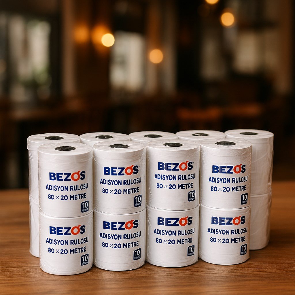 BEZOS 80x20 Termal Adisyon Rulosu 5 Paket 50 Adet