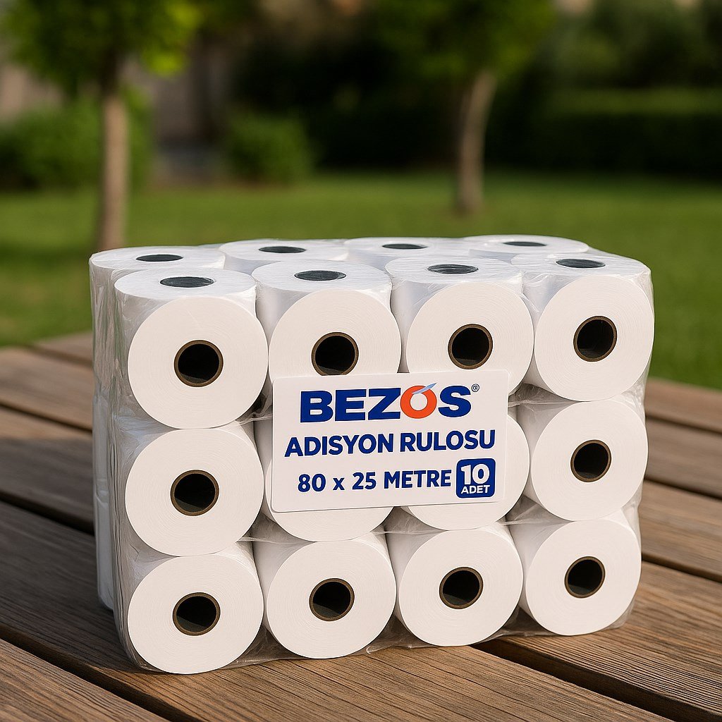 BEZOS 80x25 Termal Adisyon Rulosu 10'lu Paket