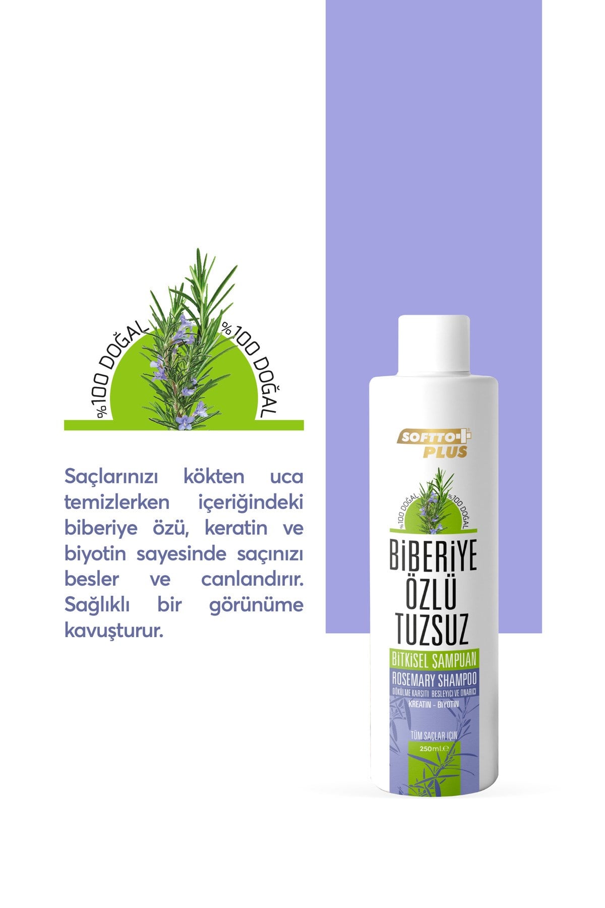BİBERİYE ÖZLÜ TUZSUZ ŞAMPUAN 250ML
